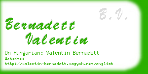 bernadett valentin business card